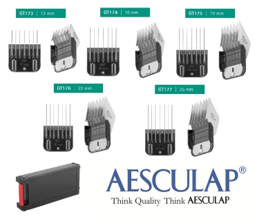 AESCULAP Schermaschine GT114 Speed / Favorita Speed, 1,8mm Scherkopf + 5 Aufsätze. 34311