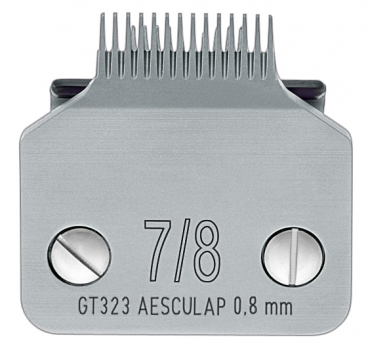 Schneidsatz Aesculap SnapOn GT323, 0,8mm Schnittlänge, #7/8. Ideal für Pfoten + Gesicht