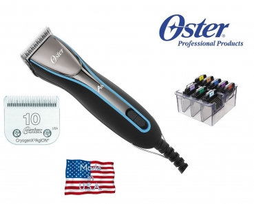 Oster Premium Schermaschine A6 Comfort mit 1,5mm Schneidsatz + 8 Metallaufsteckkämme. 64702